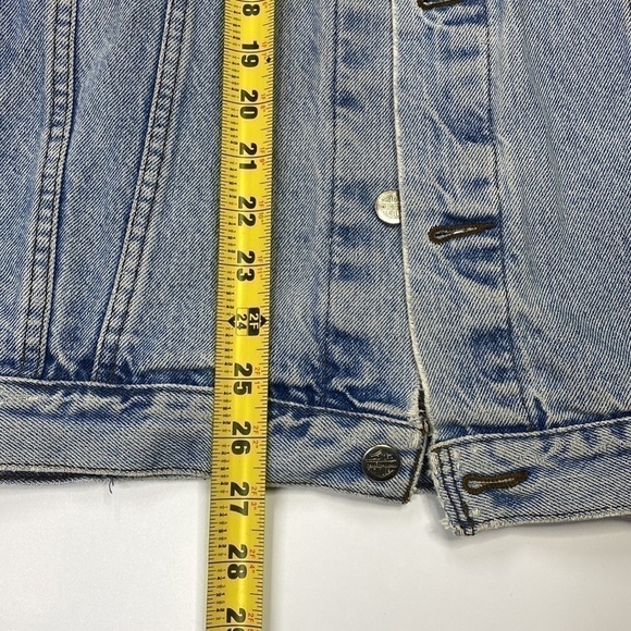 Vintage Harley Davidson Biker Denim Button Front Jacket Size Large - Picture 6 of 9